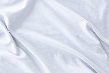 White crumpled cloth texture background. clean fabric texture background ,wavy fabric.