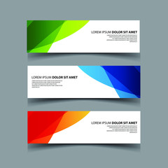 Naklejka premium Vector Abstract design banner web template