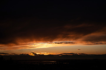 Beautiful summer sunsets in greece