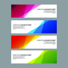 Naklejka premium Vector Abstract design banner web template
