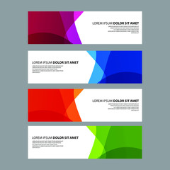 Naklejka premium Vector Abstract design banner web template