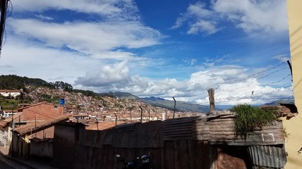 aerial view of cusco peru