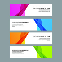 Naklejka premium Vector Abstract design banner web template