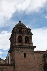 Fototapeta na wymiar church tower in cusco peru