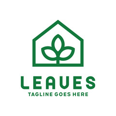 Leaves House Logo Design Inspiration For Business And Company