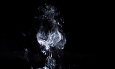 smoke on black background