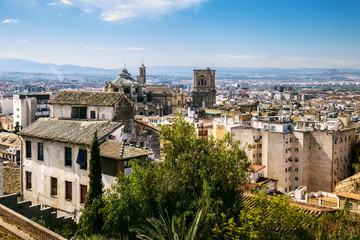 Fototapeta na wymiar Panorama of Granada, Andalusia, Spain