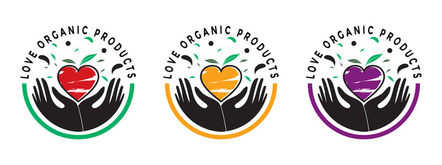 logo design love organic products