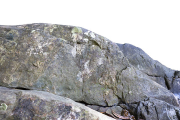 stone Rock cliff isolated on white background.
