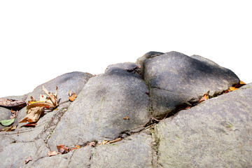 stone Rock cliff isolated on white background.