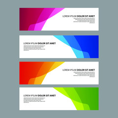 Naklejka premium Vector Abstract design banner web template