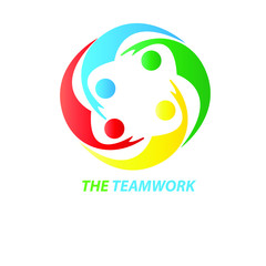 Teamwork logo , Business People Together. Vector Illustration