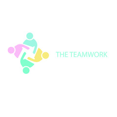 Teamwork logo , Business People Together. Vector Illustration