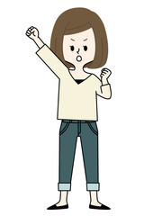 女性-ガッツポーズ-やる気