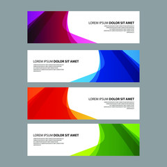 Naklejka premium Vector Abstract design banner web template