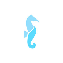 Stylized graphic Seahorse logo illustration