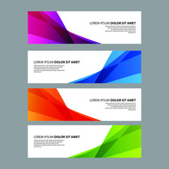 Naklejka premium Vector Abstract design banner web template