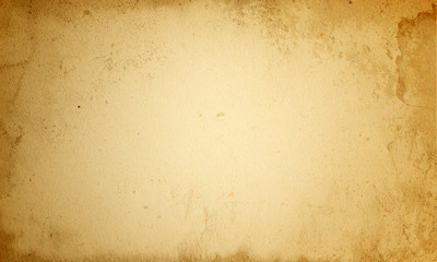 Vintage brown background, old paper texture, rough, yellow, spots, streaks, antique, grunge, retro, blank