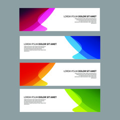 Naklejka premium Vector Abstract design banner web template