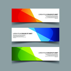 Naklejka premium Vector Abstract design banner web template