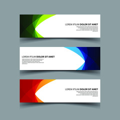 Naklejka premium Vector Abstract design banner web template