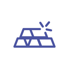 gold bars on white background