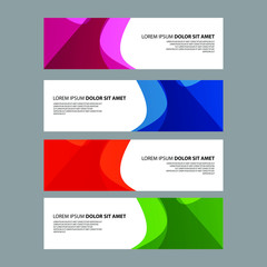 Naklejka premium Vector Abstract design banner web template