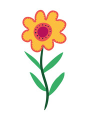 beautiful flower garden isolated icon