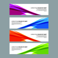 Naklejka premium Vector Abstract design banner web template