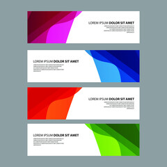 Naklejka premium Vector Abstract design banner web template