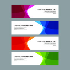 Naklejka premium Vector Abstract design banner web template