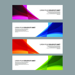 Naklejka premium Vector Abstract design banner web template