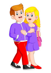 Beautiful romantic couple in love