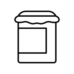 marmalade jar fresh food design icon thick line