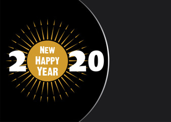 creative happy new year 2020 greeting design