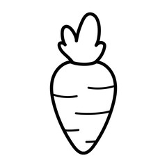 vegetable fresh nutrition carrot icon thick line