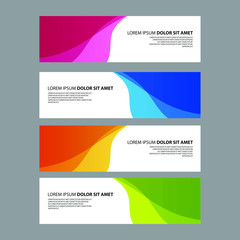 Naklejka premium Vector Abstract design banner web template
