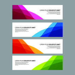 Naklejka premium Vector Abstract design banner web template