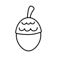 acorn nut fruit autumn icon thick line