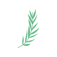 green branch leaves foliage nature icon
