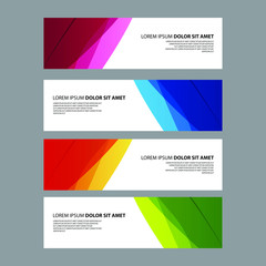 Naklejka premium Vector Abstract design banner web template