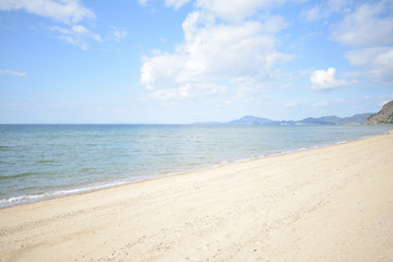 砂浜　観音寺　瀬戸内海