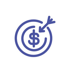 currency with symbol dollar on white background