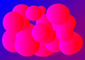 abstract many red gradient circle on dark background vector