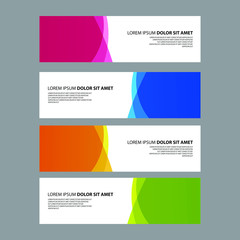 Naklejka premium Vector Abstract design banner web template
