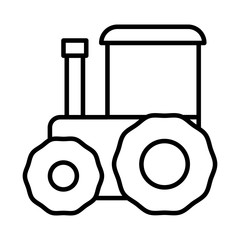 tractor agridulture farm transport design icon thick line
