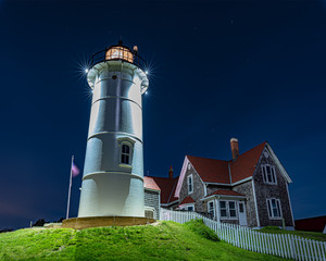 lighthouse during full moon 