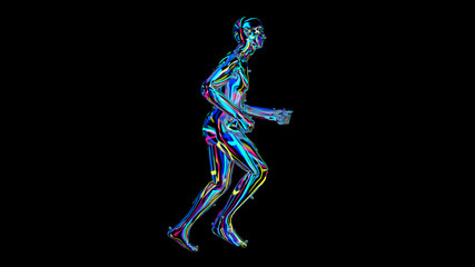 x-ray humain body colorful, humain body scan