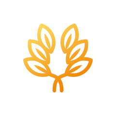 olive crown on white background