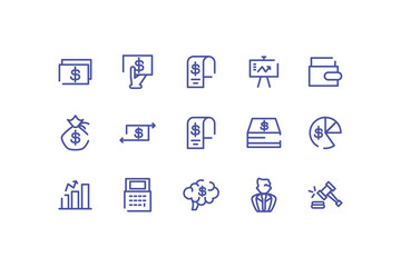 set of icons electronic commerce on white background